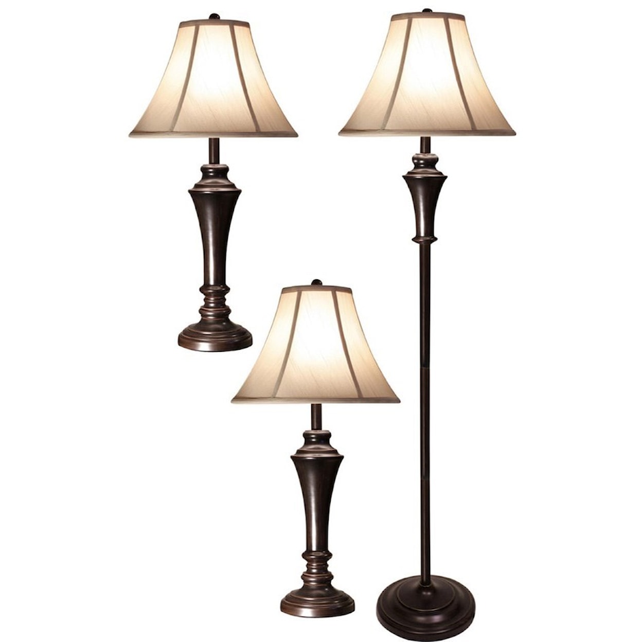 StyleCraft Lamps Set of 3 Lamps