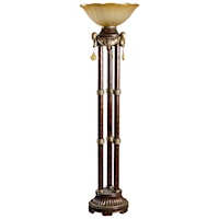 3-Pillar Uplight Lamp in Antique Gold and Bronze 