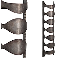 6 Bottle Metal Wall Wine Rack