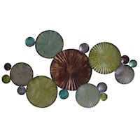 Multi-Colored Circular Metal Wall Art