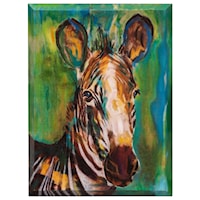 Hand Painted Watercolor Zebra Canvas