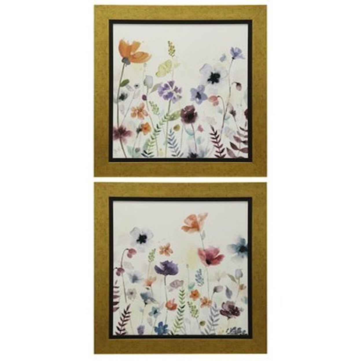 StyleCraft Wall Décor Set of Two Floral Prints