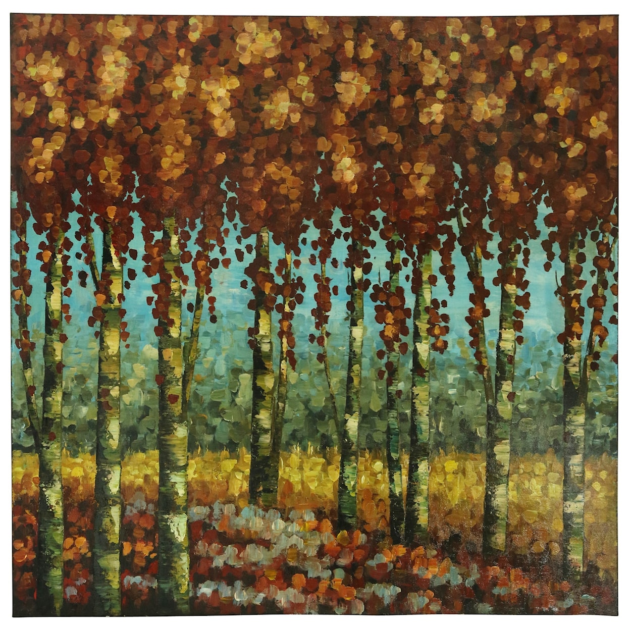 StyleCraft Wall Décor Hand Painted Canvas of Birch Trees