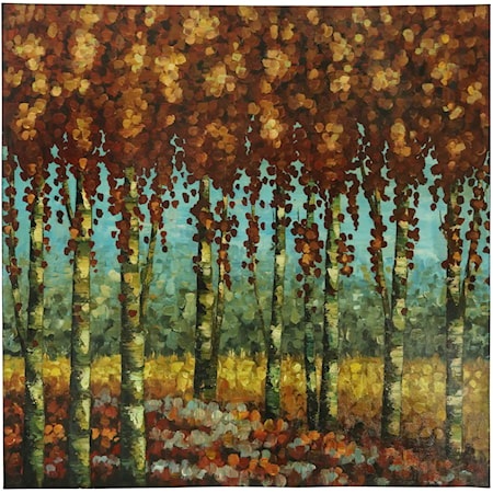 Hand Painted Canvas of Birch Trees