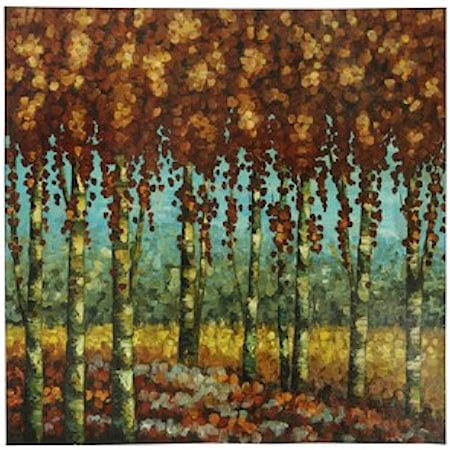 Hand Painted Canvas of Birch Trees