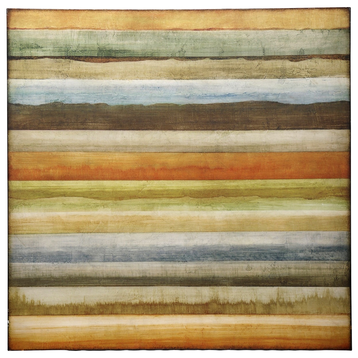 StyleCraft Wall Décor Hand Painted Canvas of Colorful Stripes