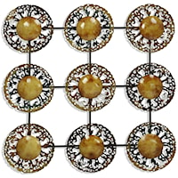 Metal Wall Décor with Multiple Gold-Toned Circles
