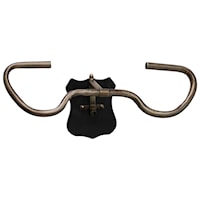 Metal Handle Bar Wall Art in Antique Bronze and Black