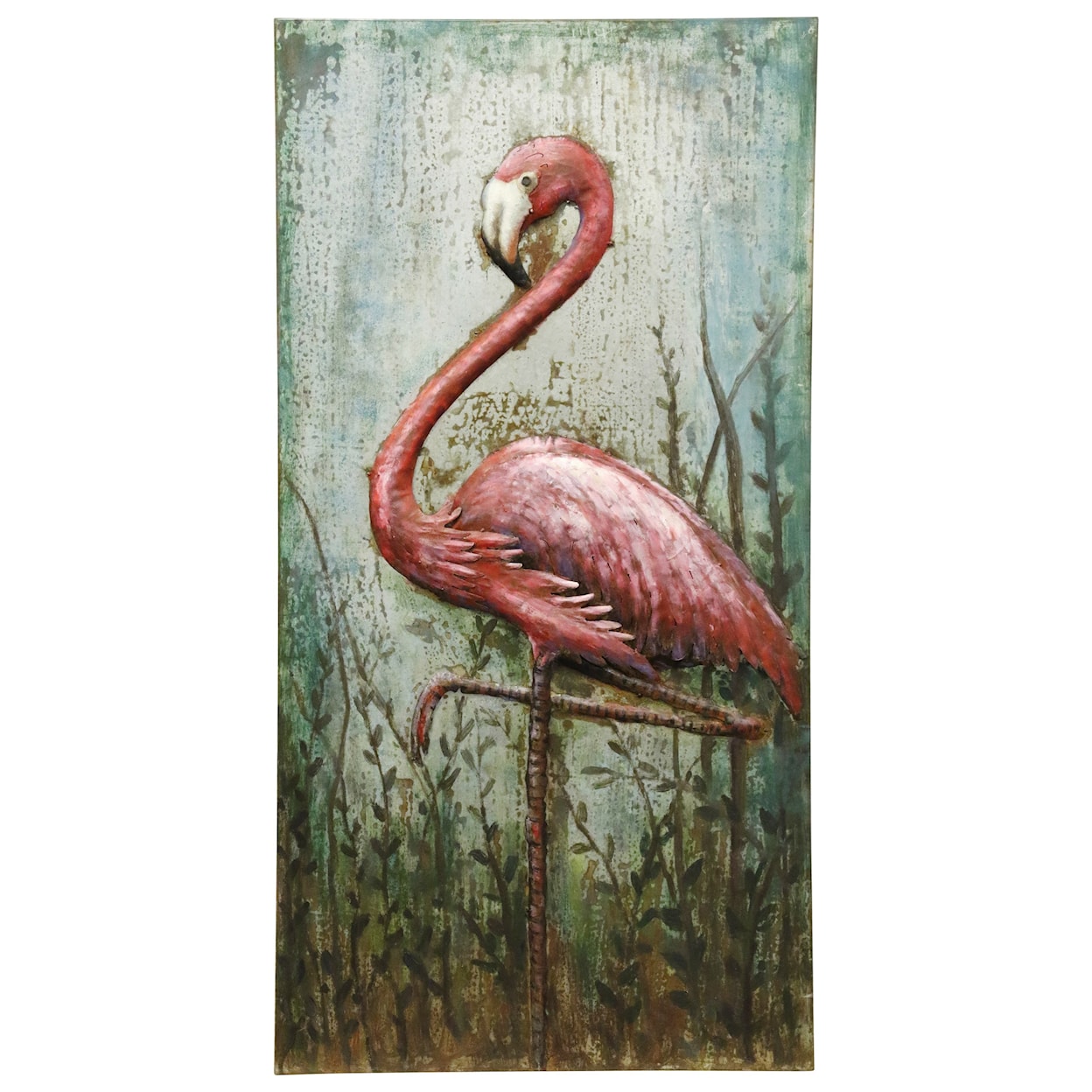 StyleCraft Wall Décor Metal Flamingo Wall Art