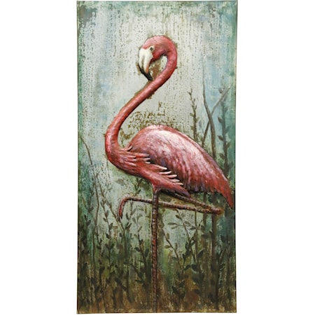 Metal Flamingo Wall Art