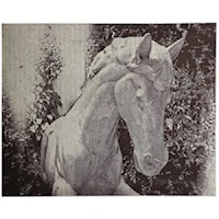Metal Wall Art of Gray Abstract Horse