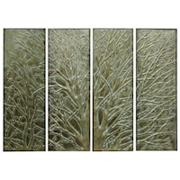 Set of Four Metal Wall Art Panels