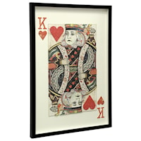 King of Hearts Multi Level Paper Sculpture Framed Print
