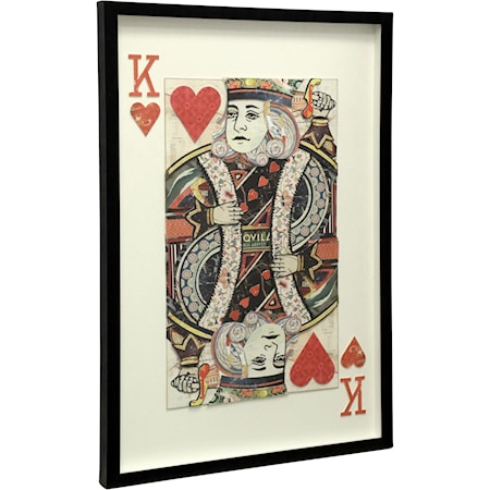 King of Hearts Framed Print