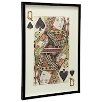 Queen of Spades Multi Level Paper Scuplture Framed Print