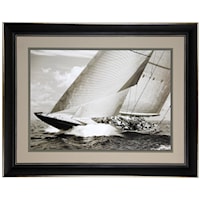 Black and White Framed Wall Art of a Sailboat
