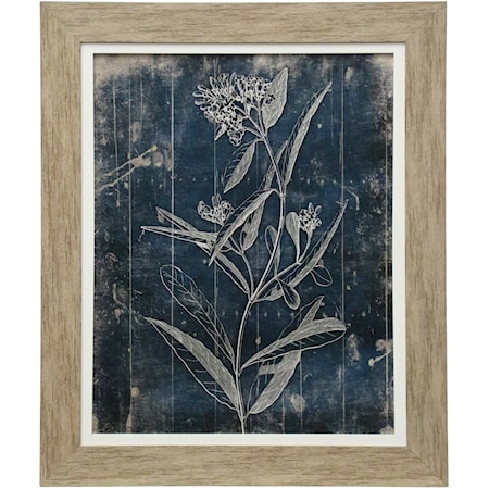 Blue Floral Framed Print