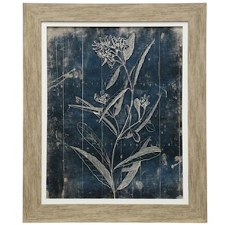 Blue Floral Framed Print