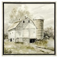 Green Acres Textured Double Framed Farmhouse Print