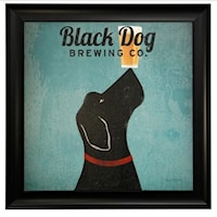 Black Dog Brewing Co. Framed Dog Print