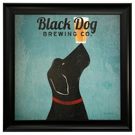 Black Dog Brewing Co. Framed Dog Print