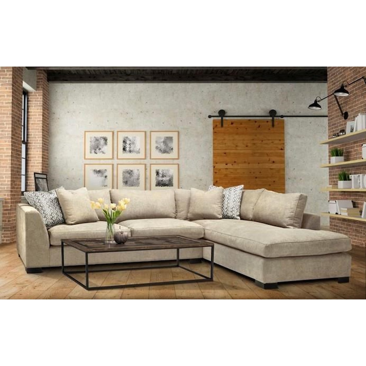 Lewis Home 2099 2 Piece Sectional