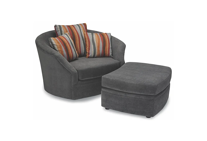 8212 Swivel Chair and Ottoman Set by Lewis Home at Stoney Creek Furniture 