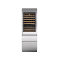 30" Integrated Wine Storage with Refrigerator Drawers