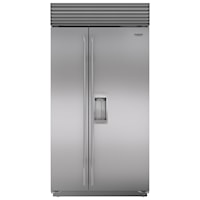 42" Side-by-Side Refrigerator with External Water Dispenser