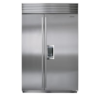 48" Side-by-Side Refrigerator with External Water Dispenser