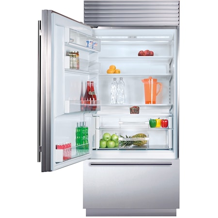 36" Built-In Over-and-Under Refrigerator