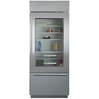 16.8 Cu. Ft. Bottom Freezer Refrigerator with Glass Door