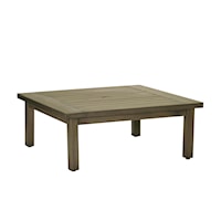 Club Outdoor Square Coffee Table With Umbrella Hole 