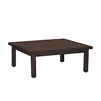 Club Outdoor Square Coffee Table With Umbrella Hole 