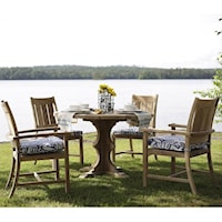 5 Piece Dining Set with Round Pedestal Table