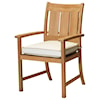 Summer Classics Club Teak Arm Chair with Cushion