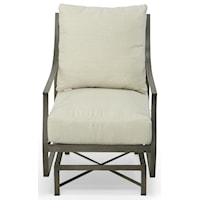 Outdoor Spring Lounge Chair with Weltless Cushions