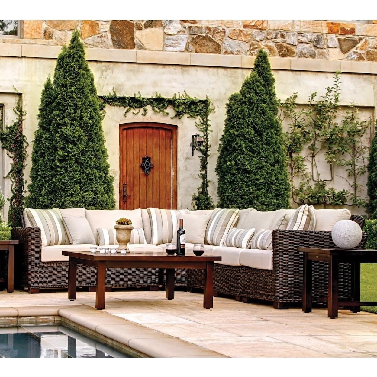 Summer Classics Rustic Outdoor Rustic Sectional Sofa