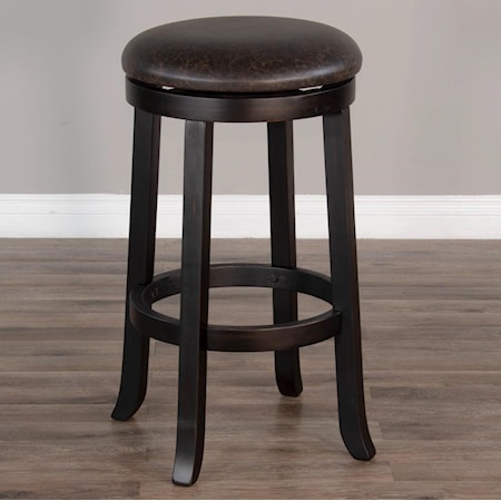 30"H Swivel Stool, Cushion Seat