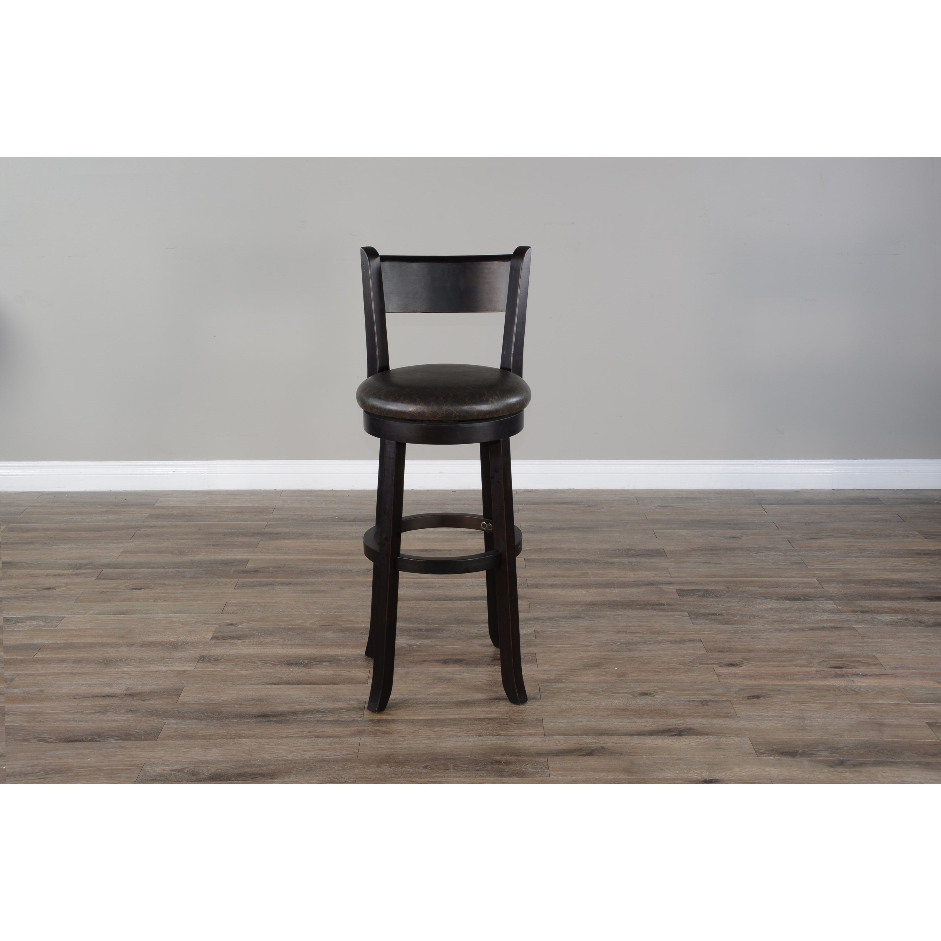 30"H Swivel Barstool, Cushion Seat &amp; Back