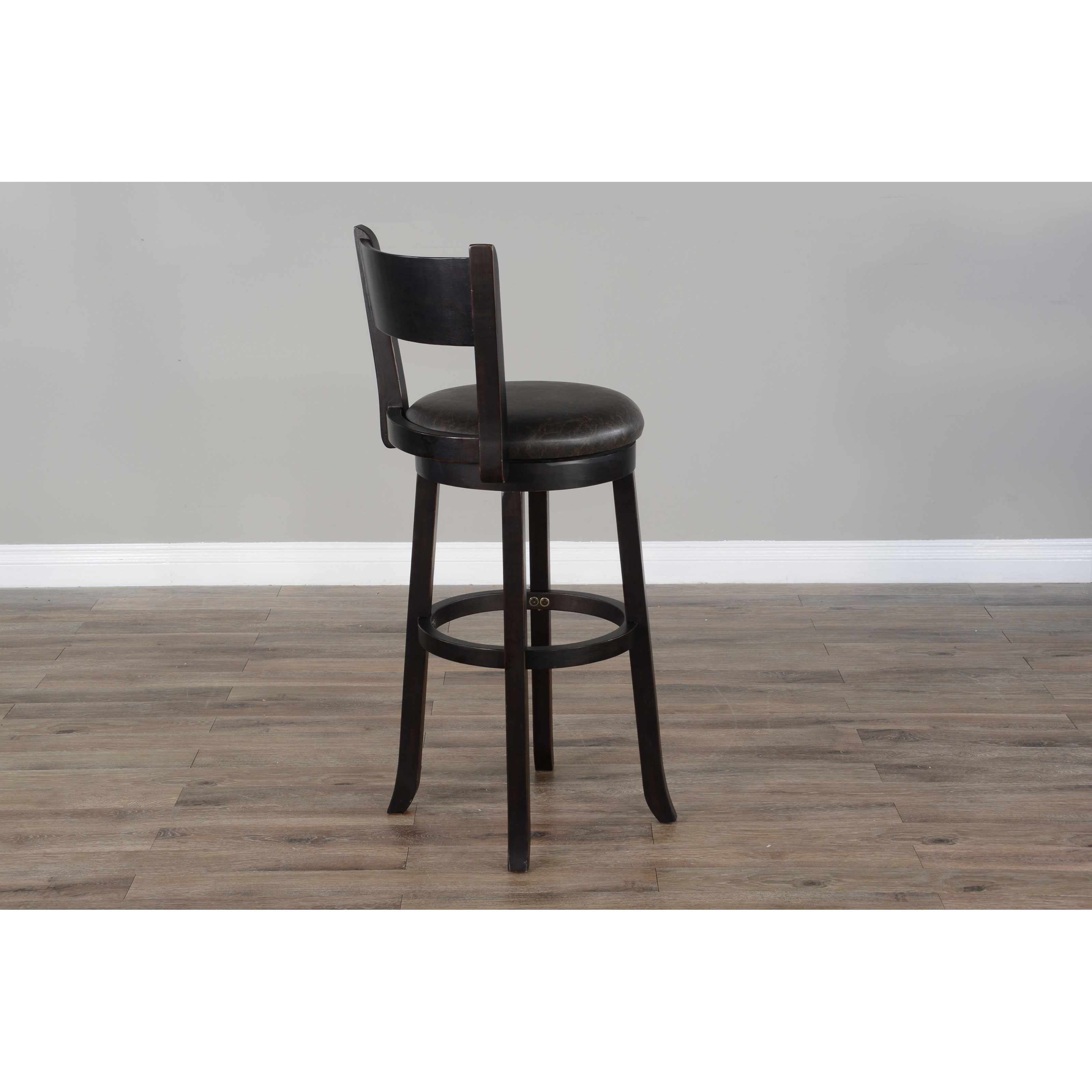 30"H Swivel Barstool, Cushion Seat &amp; Back