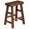 Sunny Designs 1768 24"H Saddle Seat Stool, Wood Seat