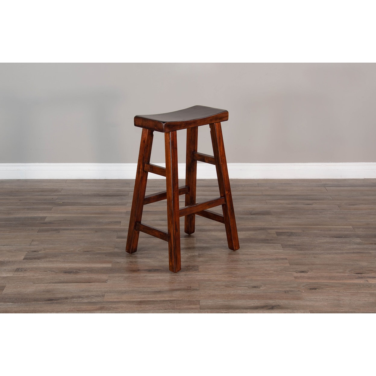 Sunny Designs 1768 30"H Saddle Seat Stool, Wood Seat