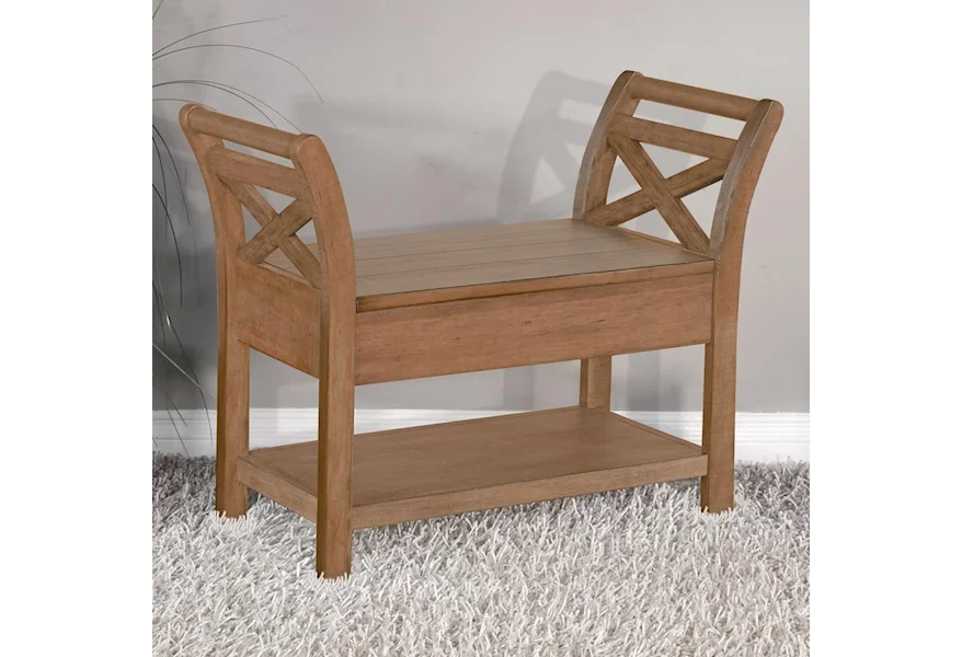 2075 Accent Bench with Storage by Sunny Designs at Home Furnishings Direct