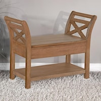 SUNNY DRIFTWOOD ACCENT BENCH WITH | STORAGE