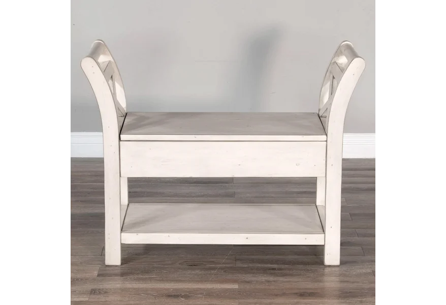 2075 Accent Bench with Storage by Sunny Designs at Home Furnishings Direct