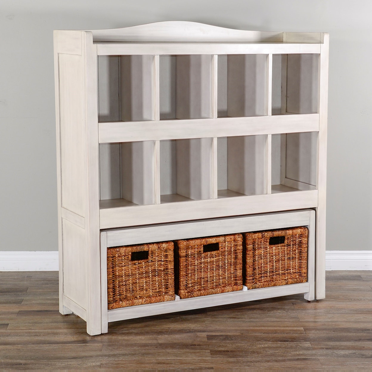 Sunny Designs 2993 Storage Bookcase w/ Trundle Bench