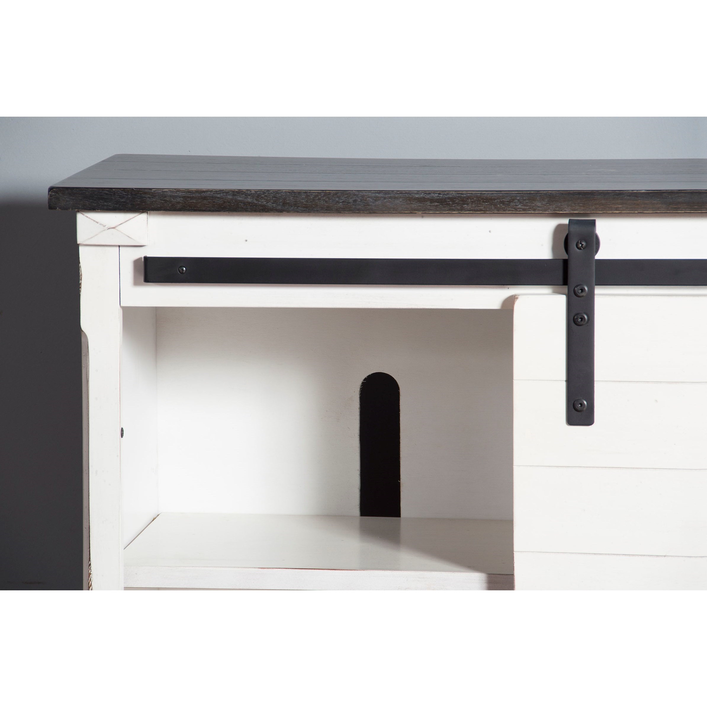 65" TV Console w/ Barn Doors