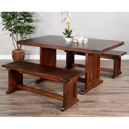 Table with 2 Benches
