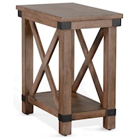 Chair Side Table with Shelf
